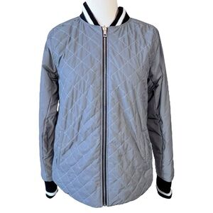 Athleta Reflective Reversible Quilted Flash Bomber Jacket